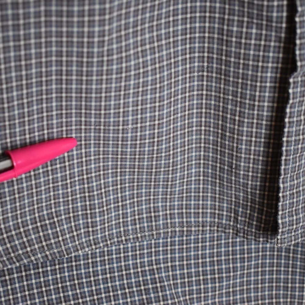 Eddie Bauer Mens Sz M 100% Baumwolle Cotton Plaid Button Down Shirt Office Work - Picture 16 of 16